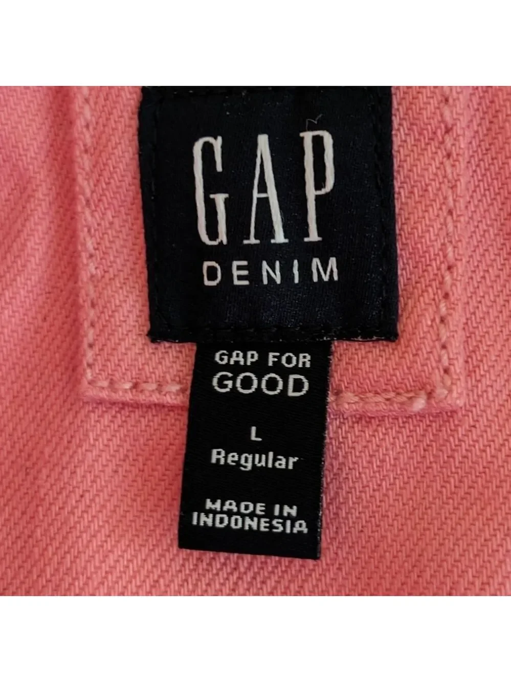Gap Kids Pink Hoodie Icon Cropped Denim Jacket Size Large (10-11)